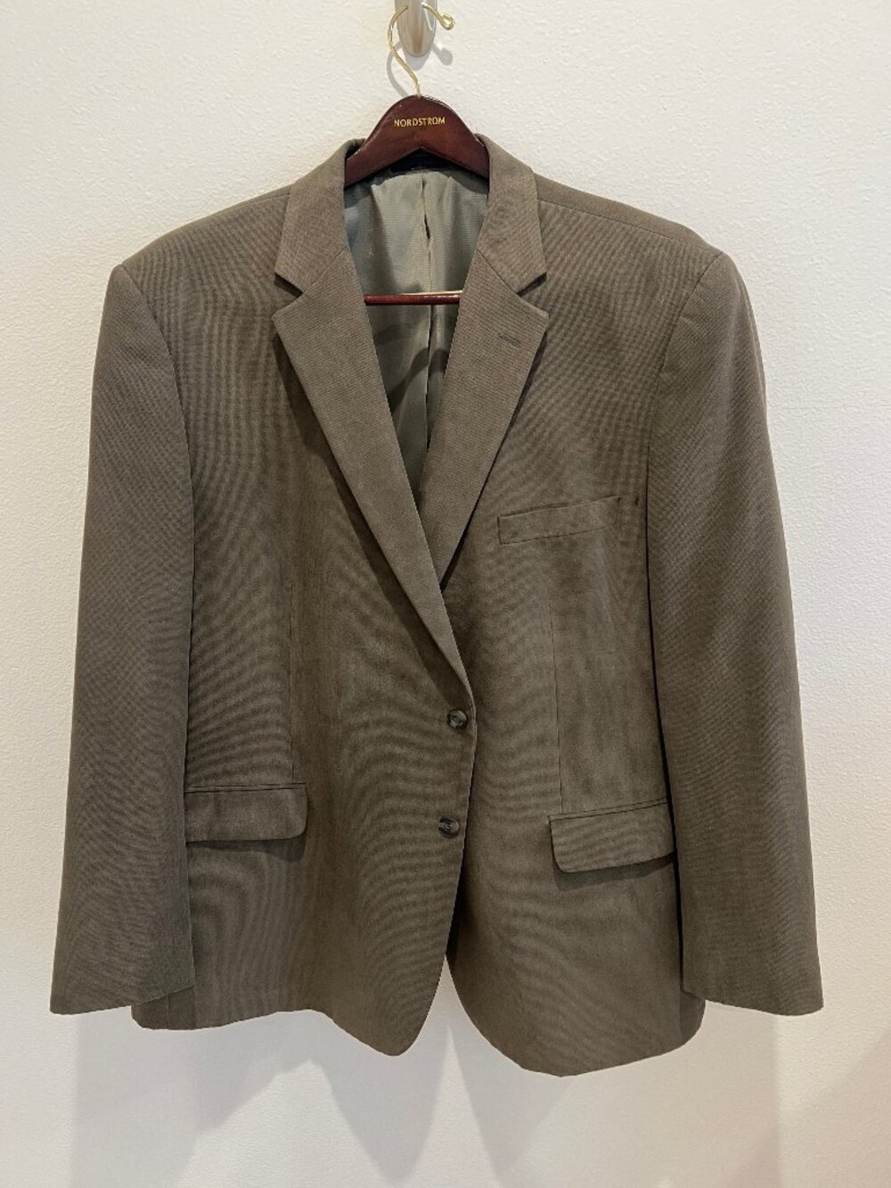 Andrew Fezza Men’s Blazer 54R Brown Taupe Sport Coat Two Button
